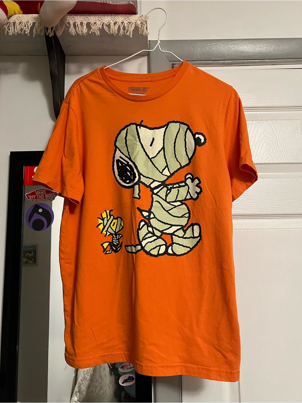 Peanuts Orange Snoopy Mummy Graphic Tee